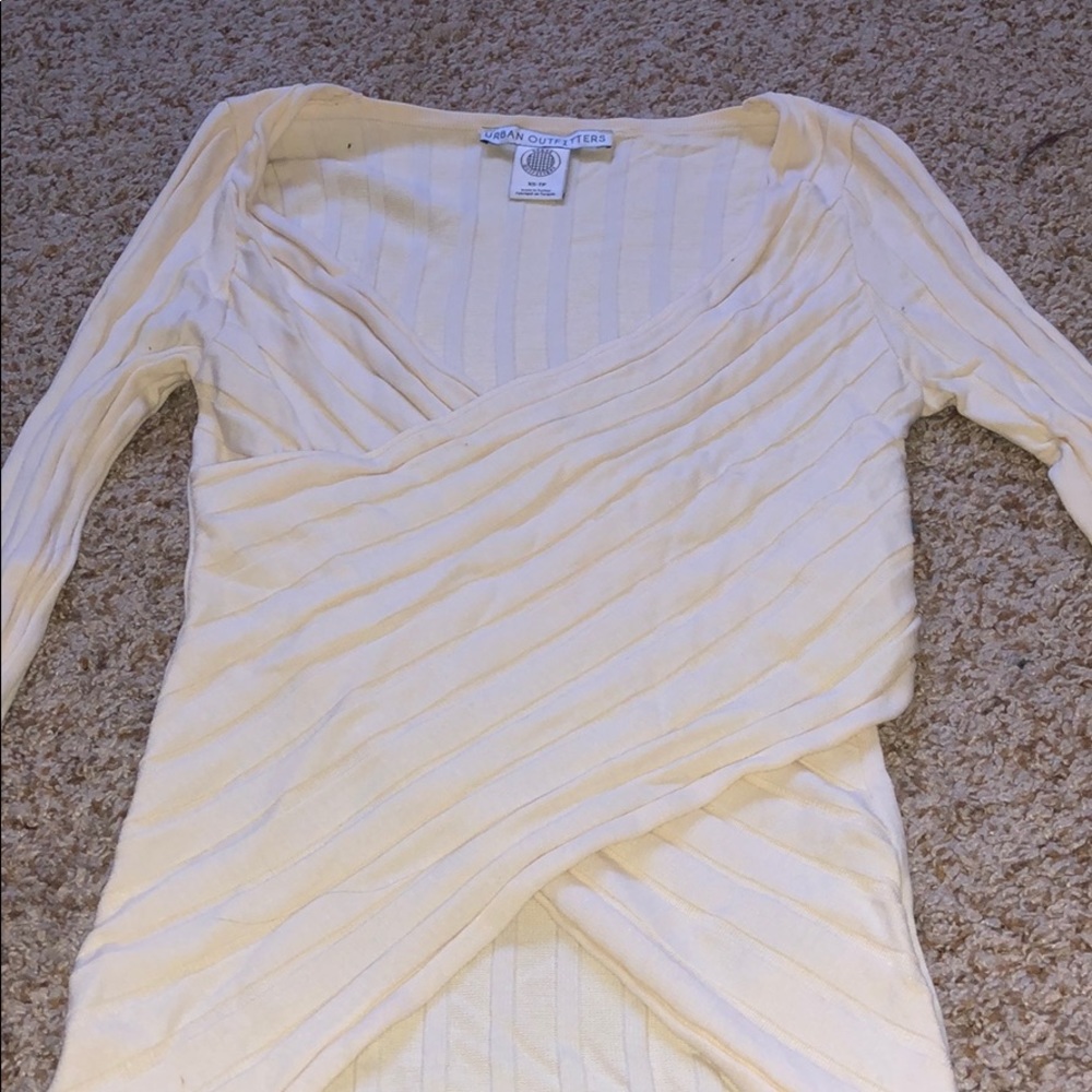 Cream Wrap Top